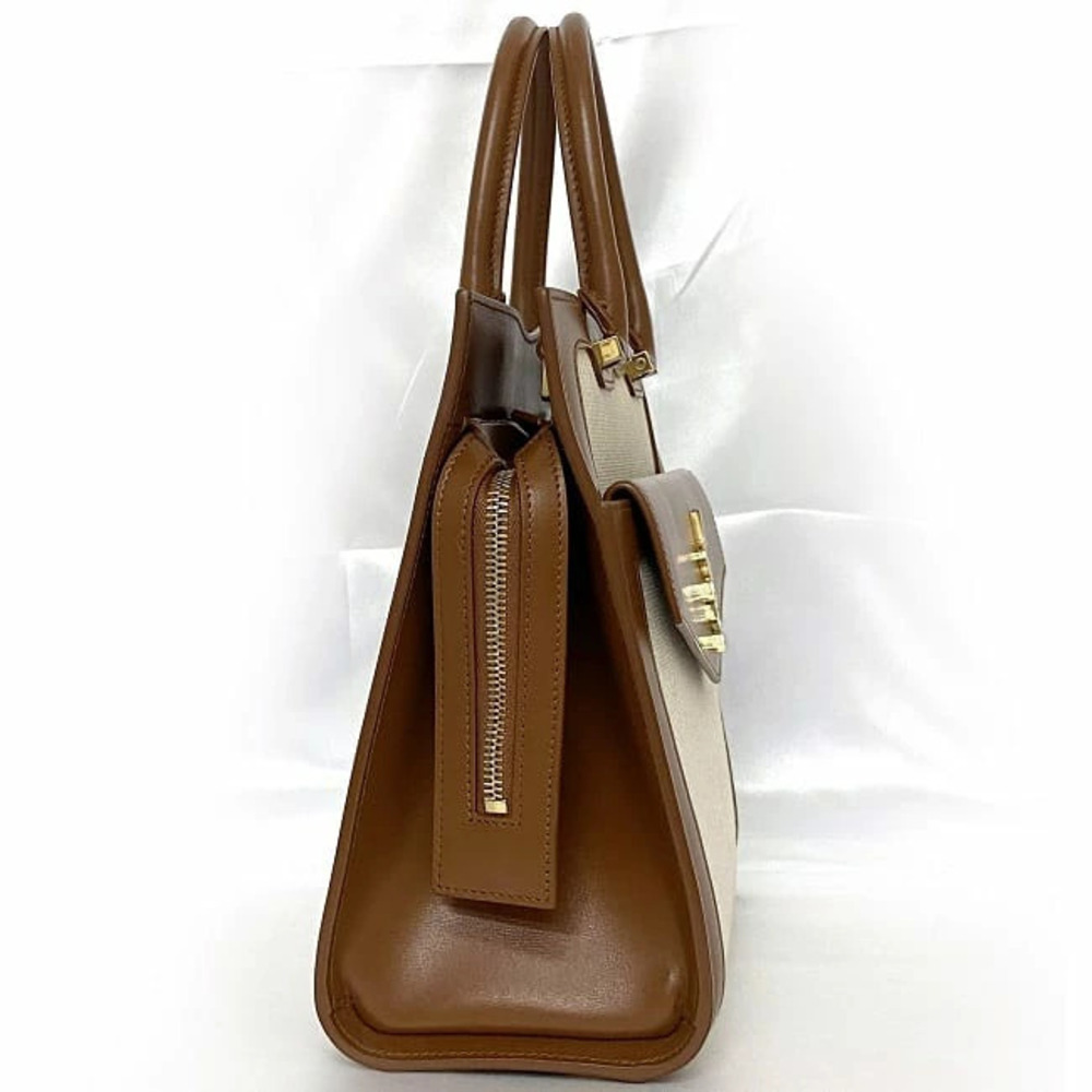 Saint Laurent Bag Uptown Brown Beige Shoulder YSL Handbag Clutch UP TOWN - Picture 3 of 10